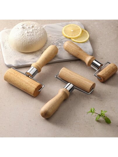 خشب دبوس دوار & اسطوانة العجين , محمول باليد طحين عصا الى صنع زلابية مغلف و خبز