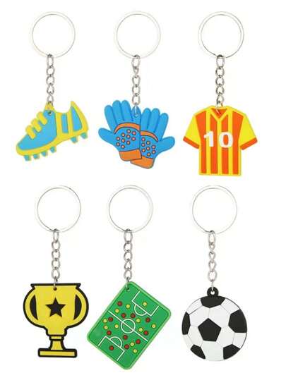 10 قطع أساور رياضية مطاطية تذكارية بموضوع كرة القدم، أساور سيليكون لجماهير كأس العالم، سلاسل مفاتيح، هدايا أعياد الميلاد، تعليقات للحقائب